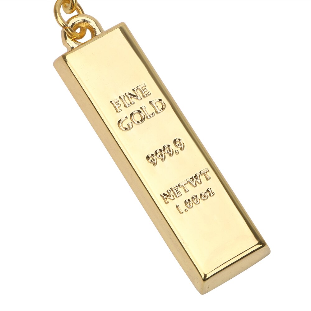 Gold Bar Keychain Car Keyring Key Chain Bullion Key Rings Auto Pendant Auto Accessories Metal Key Holder