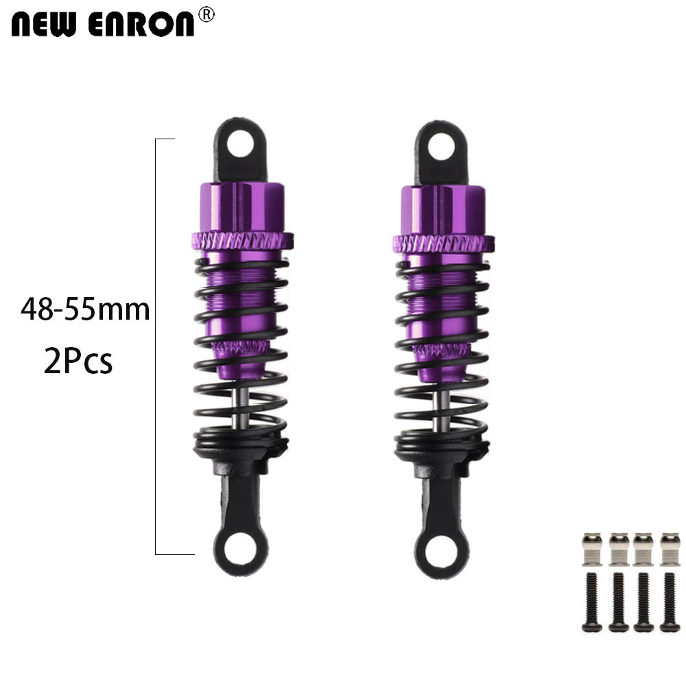 amortiguador de aceite de aleación de Metal ENRON 55mm para 1/18 RC Car WLtoys K929 A949-55 A959 A969 A979: Rojo