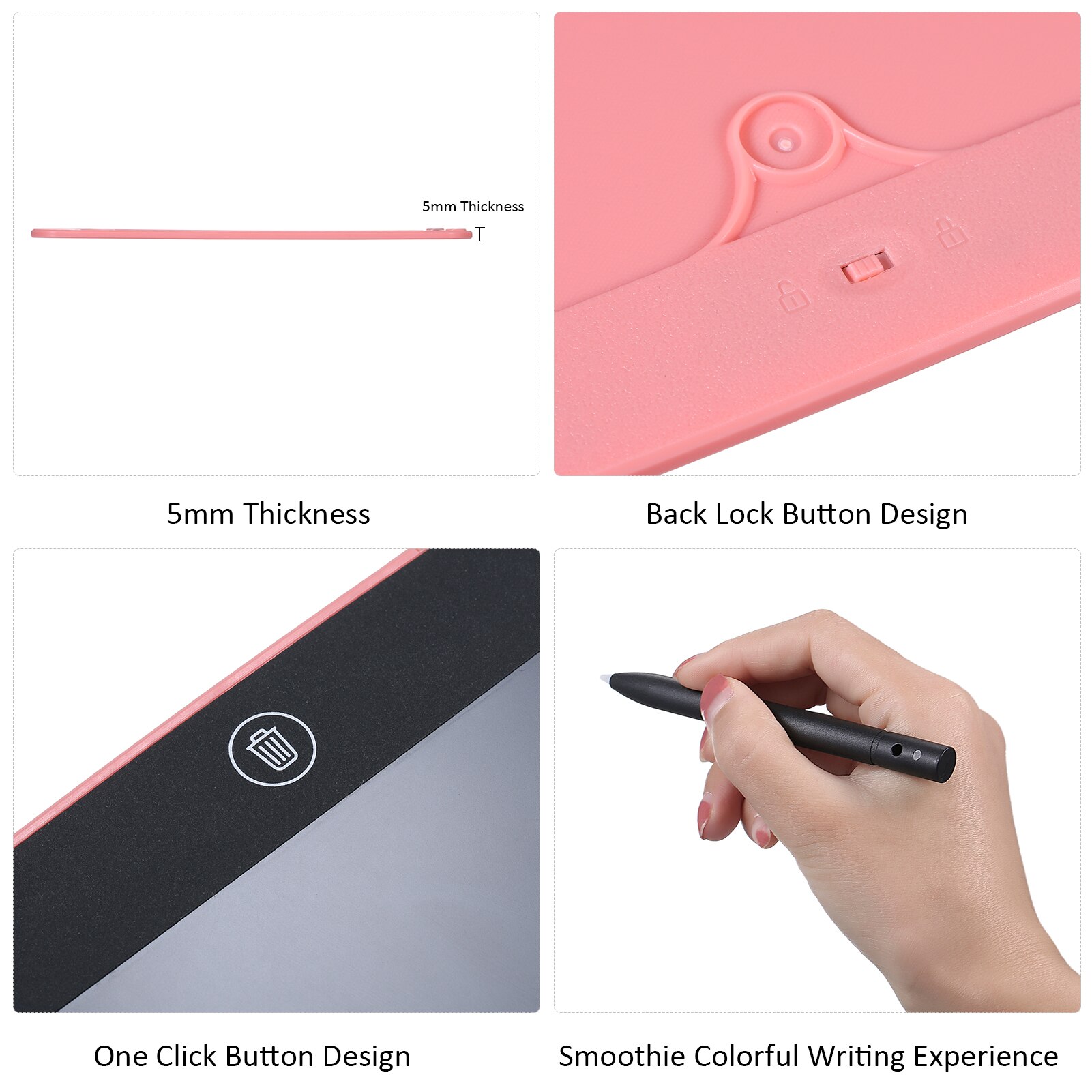 10-Inch LCD Writing Tablet - Reusable Electronic Drawing Board with Stylus Pen