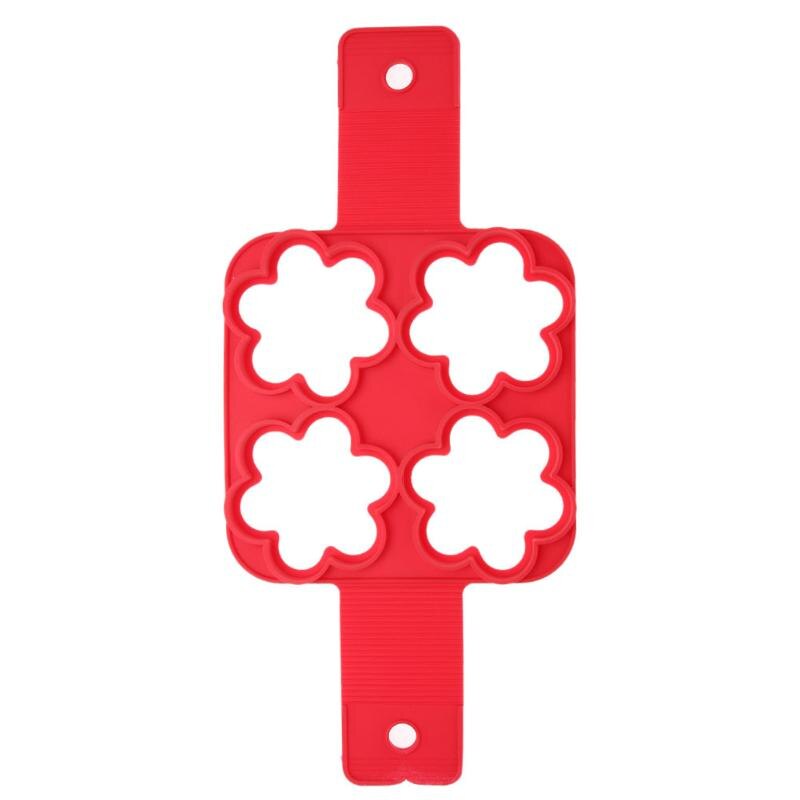 Silikon 4 Loch DIY Pfannkuchen Maker Backen Kuchen Form Kinder Mini Ei Werkzeuge Backen Küche Zubehör Silikon formen mold backen: Flower 4 Holes