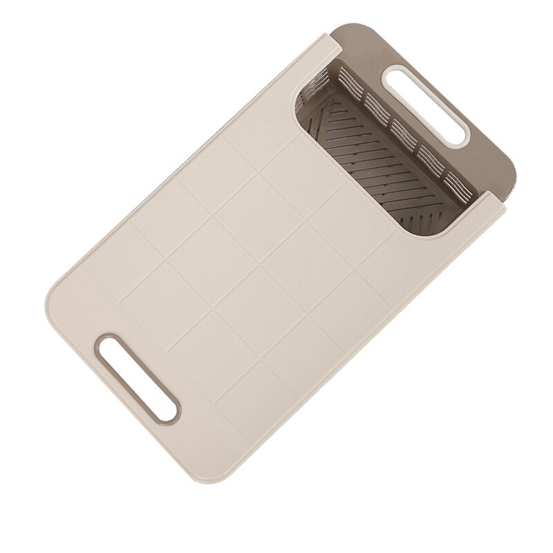 Adjustable Kitchen Plastic Chopping Block Multifunctional Drawer Storage Chopping Block Double Layer Antibacterial Cutting Board