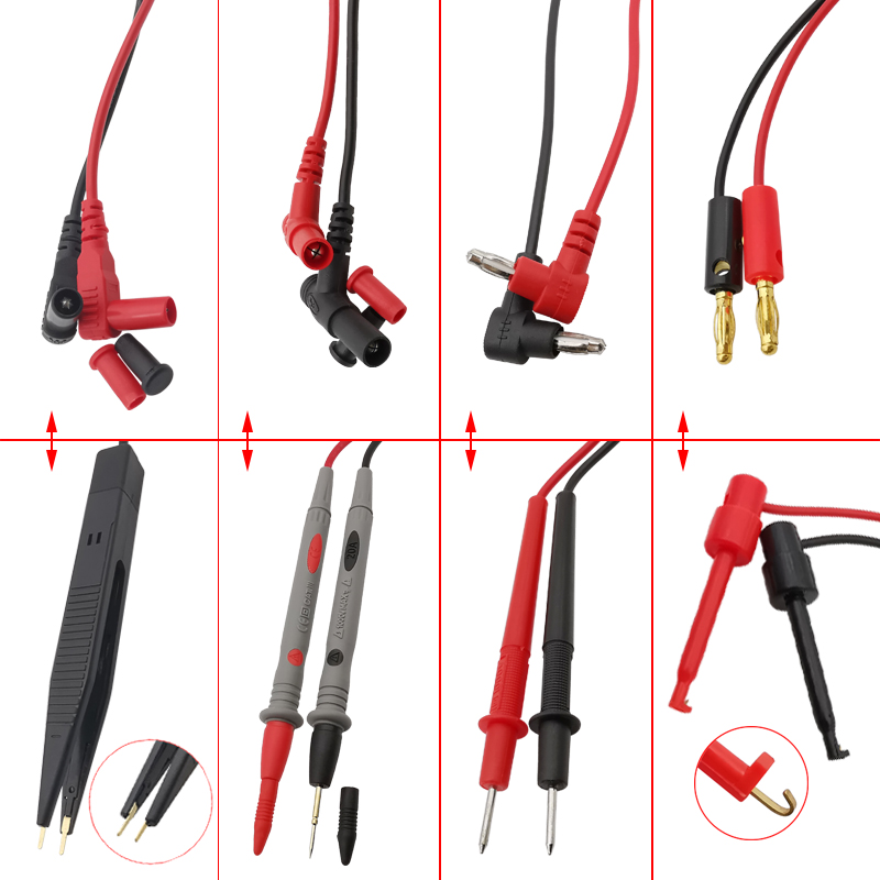 1 Stuks Universele Multimeter Meetsnoeren 4 Mm Banaanstekker Naar Alligator Clips/4 Mm Banaanstekker/Test haak/Sonde Naald-Tip Draad Kabel