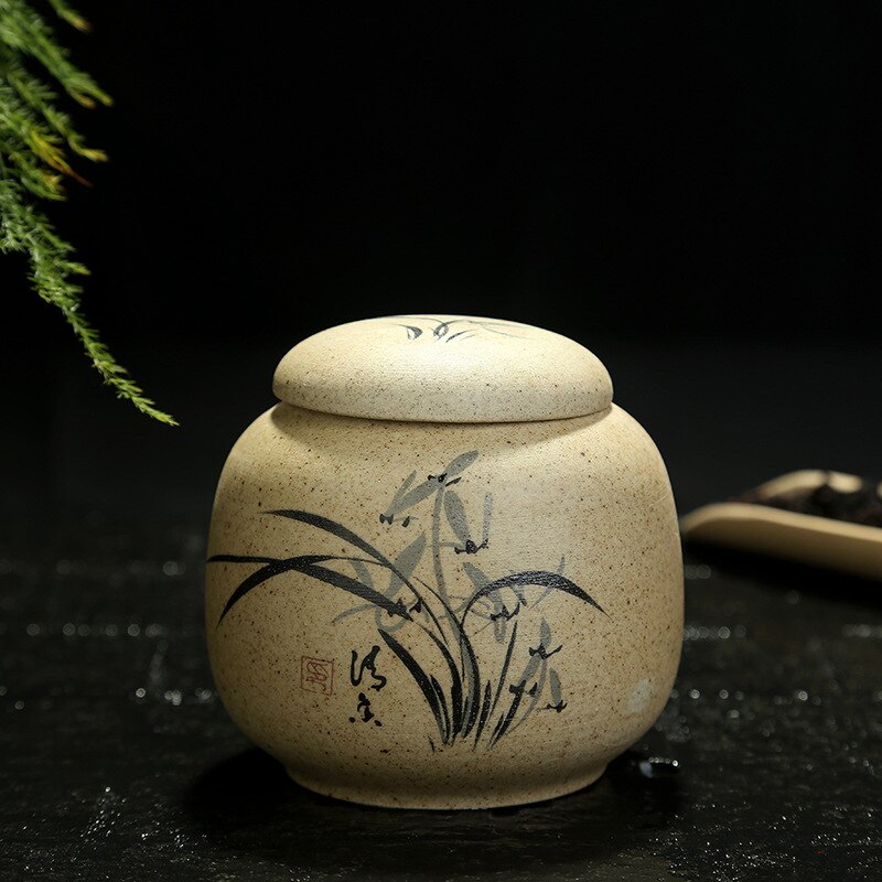 coarse pottery tea pot plum orchid bamboo chrysanthemum old rock clay ceramic sealed pot pottery: 3