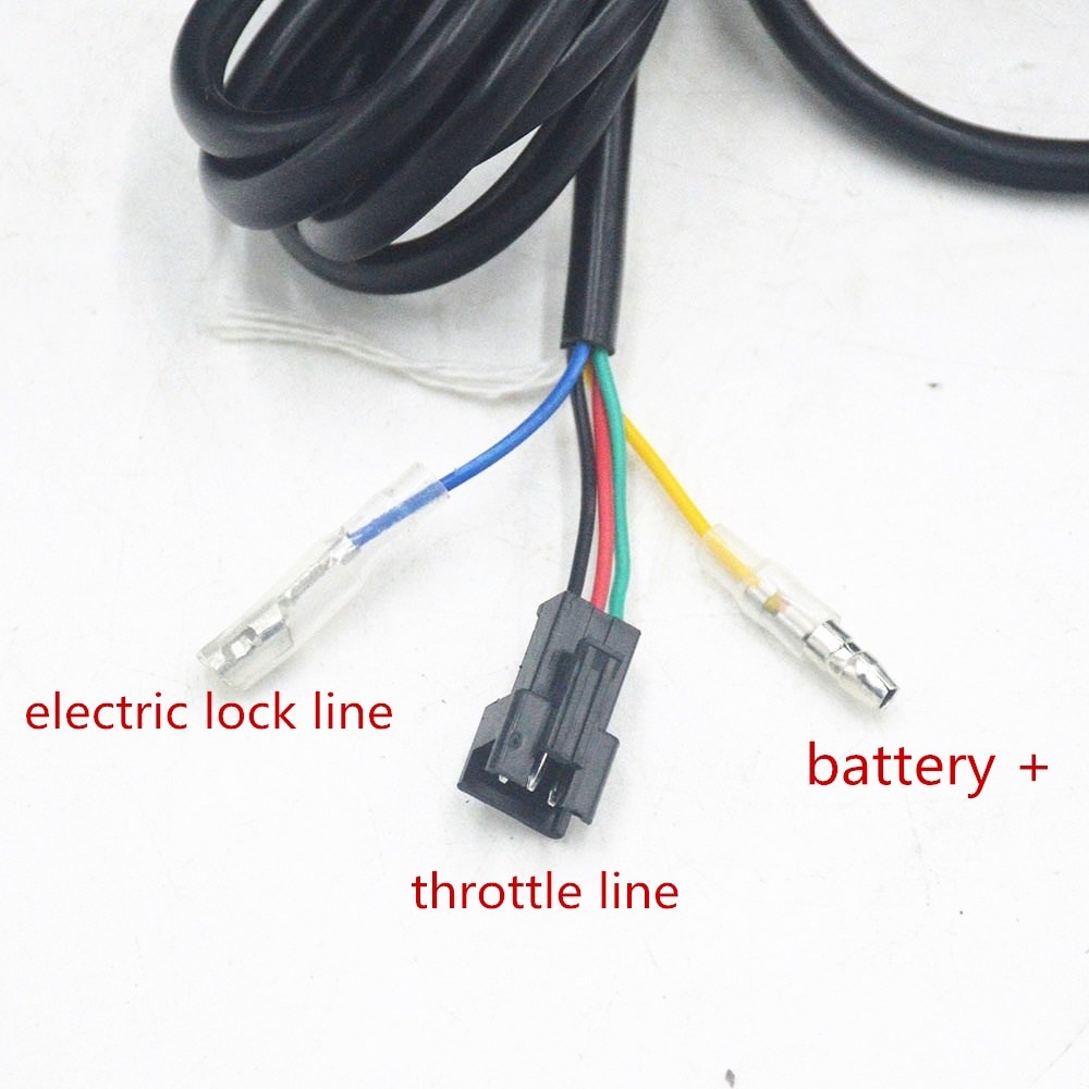 Acelerador de pulgar para bicicleta eléctrica/Scooter con interruptor de encendido, empuñaduras de manillar con pantalla LCD, 12V/24V/36V/48V/60V/72V/84V/96V