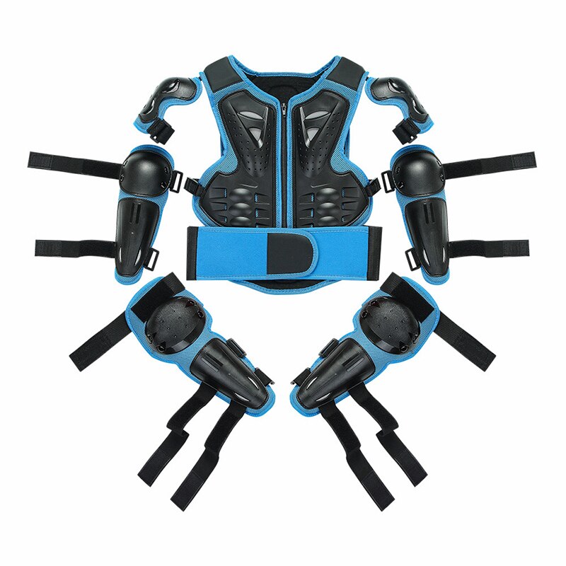 Kids Full Body Armor Protective Gear Chest Spine Back Protector Shoulder Arm Elbow Knee Protector Pads for Skating Bike Cycling