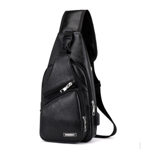 Casual Mannen Lederen Pu Tas Verticale Aktetas Schouder Messenger Bags: Black