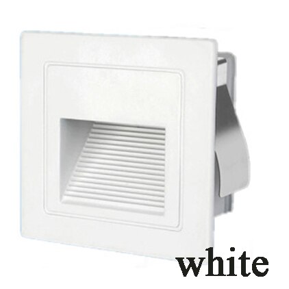 8Stck Zauberstab Licht LED Schritt Treppen Lichter IP65 Wasserdichte draussen Footlight Einbau Ecke Lampe Außen Garten Dekor Licht AC220V: Weiß Fall / Weiß hell