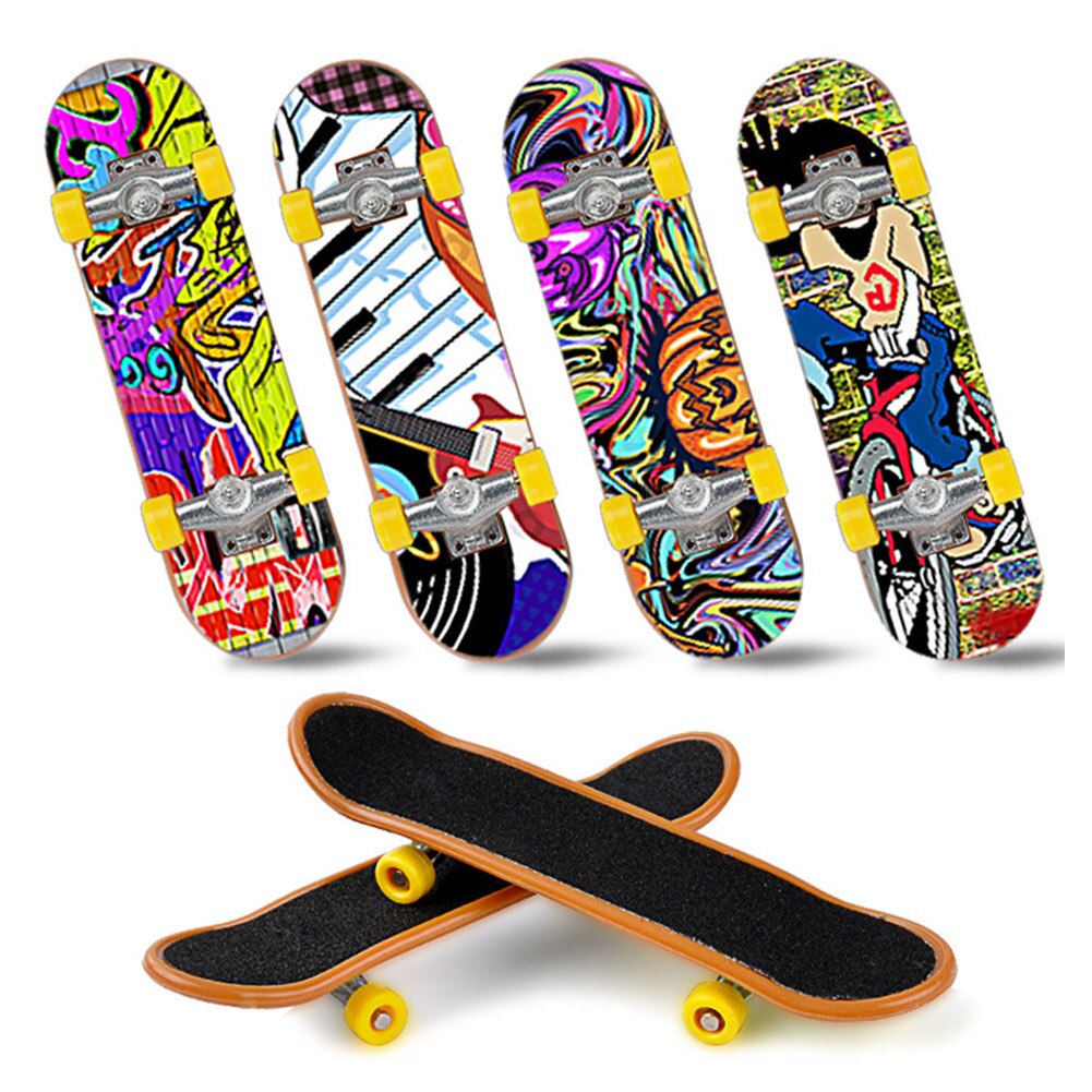 Home Plastic Interactive DIY Beginner Mini Fingerboards Finger Skateboard Kids Hand-eye Coordination