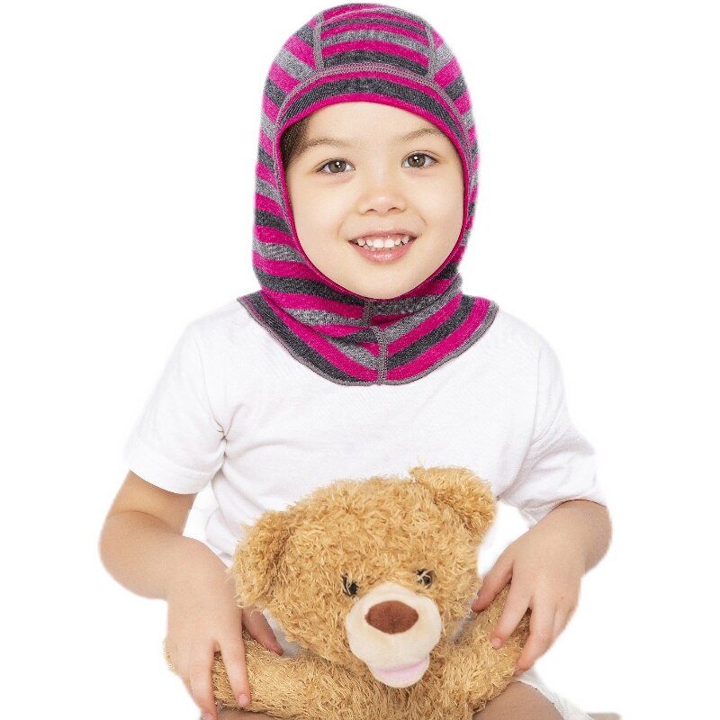 Masque facial en laine mérinos pour enfants, cagoule thermique 100% laine mérinos, masque de Ski, masques de neige, casques pour enfants, chapeau pull pour bébé