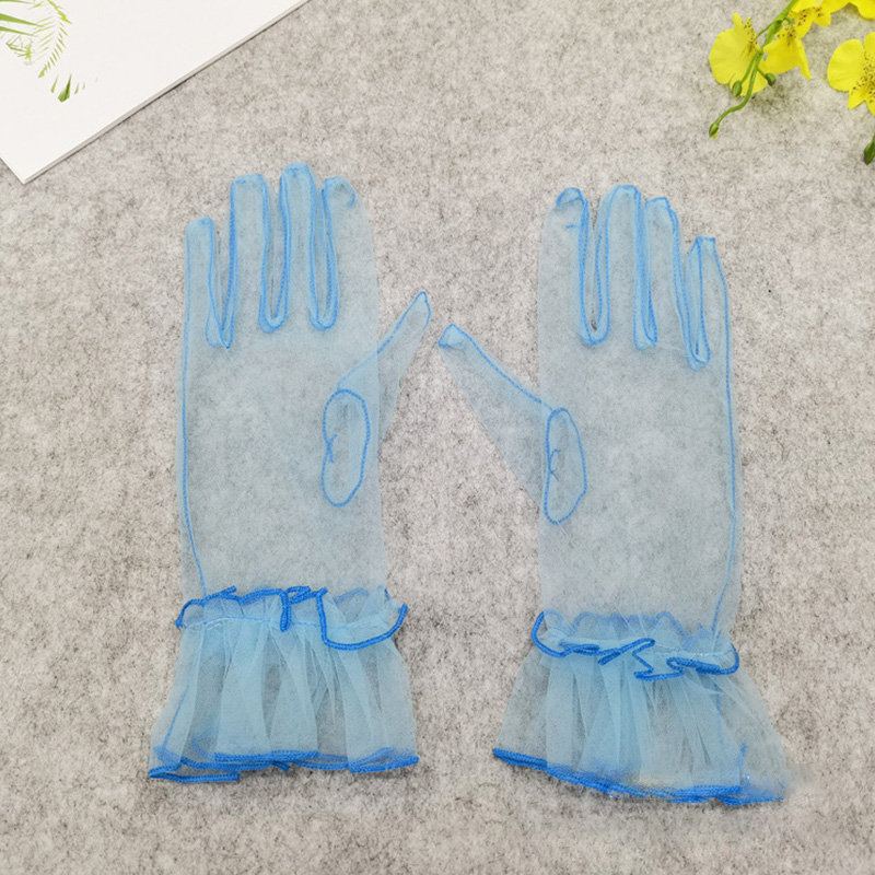 Gloves for Women Dress Sheer Mesh Gloves Sexy Thin Elbow Long Gloves Wedding Full Finger Anti-UV Cycling Driving Mittens: Emerald Green