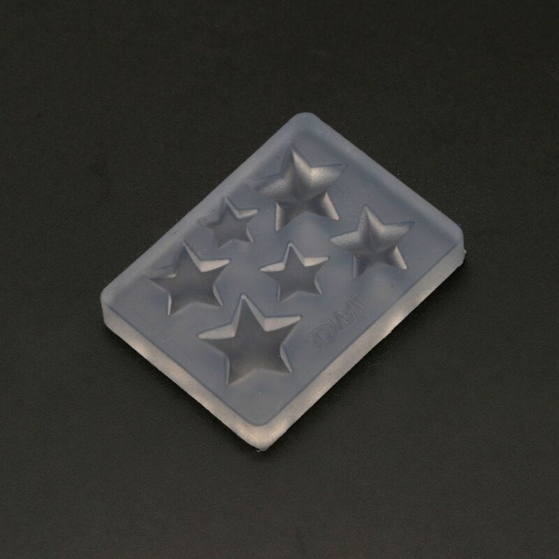 Handmade Mini 3D Carving Star Nail Art Silicone Mold Small Star Charm Resin Casting Mold 3D Star Jewelry Making Tools