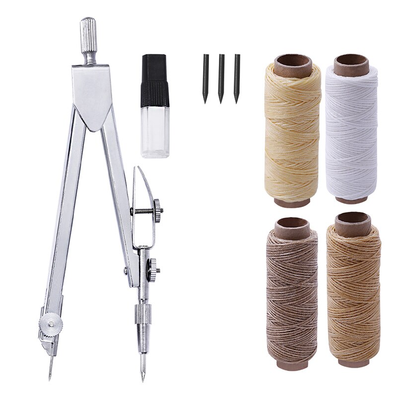 Lmdz 32Pcs Hand Boekbinden Gereedschap Kit Randen Scoren Map Naaigaren Heerser Naalden Tool Set Voor Boekbinden Bot Map set