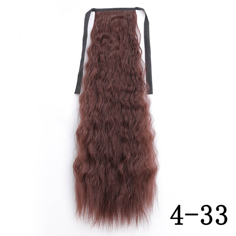 LISI HAIR 55cm Long 16 Clip in Hair Extension Straight Hairpiece Synthetic Hair For Women 140g High Temperature Fiber: 4/30HL