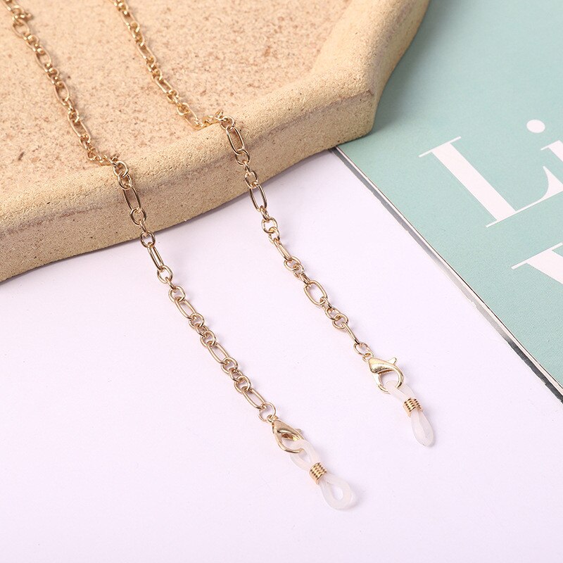 Glazen Strap Leesbril Opknoping Ketting Zonnebril Bril Holder Neck Cord Glazen Anti Metalen Ketting Twee Haken: 5