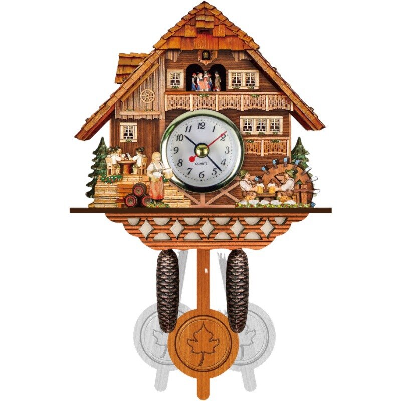 Luxury Cuckoo Wall Clock Vintage Silent Nordic Retro 3d Watches Clocks Wall Home Decor Home Living Room Decoration Ideas