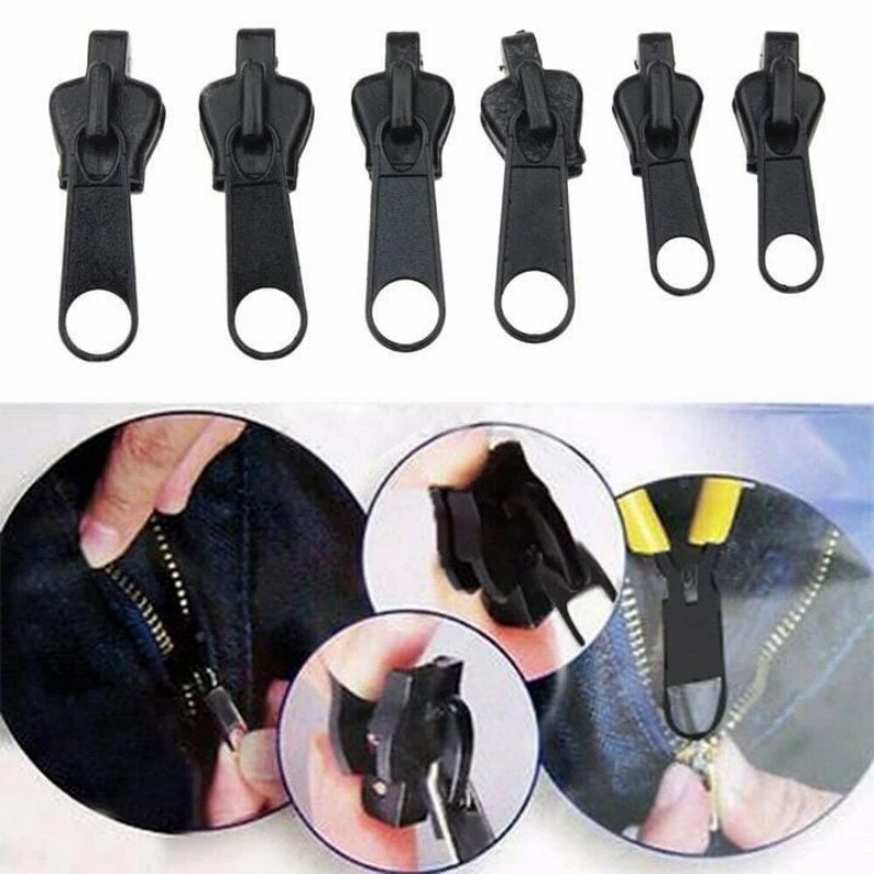 6Pcs Fix Rits Voor Naaien Universele Zip Puller Naaien Accessoires Vervanging Tool Doek Tas Schoen Rits Reparatie Kit S/M/L Maat