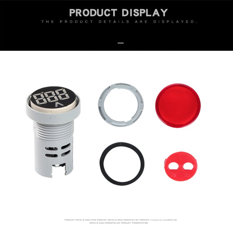 Digital Display Electricity Hertz Meter Frequency Meter Indicator Light AC Meter Red Tester 0-99Hz Green White