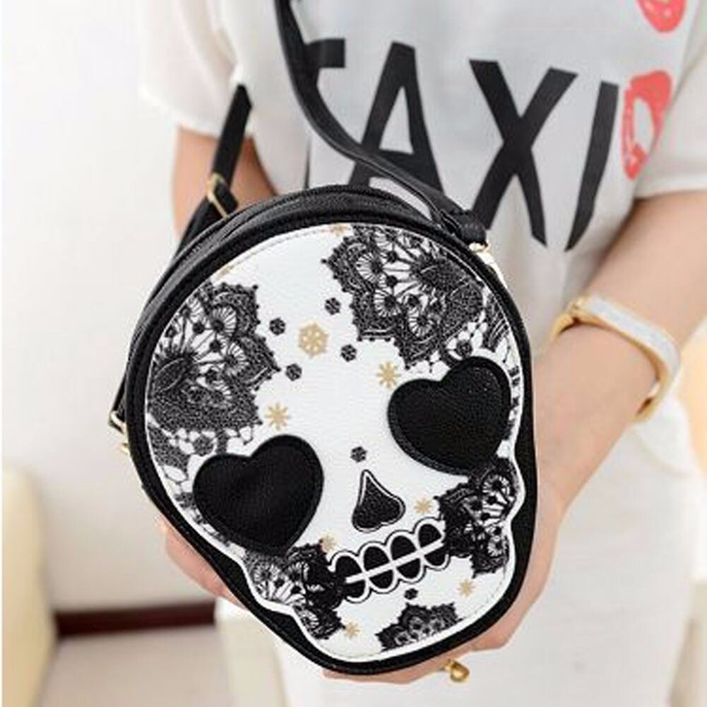 Halloween dell'UNITÀ di elaborazione Donne di Cuoio retrò Del Cranio Della Stampa del Sacchetto di Spalla Crossbody Borsa Borse A Spalla Sacchetti Regalo per le donne 2020 Bolsa Feminin