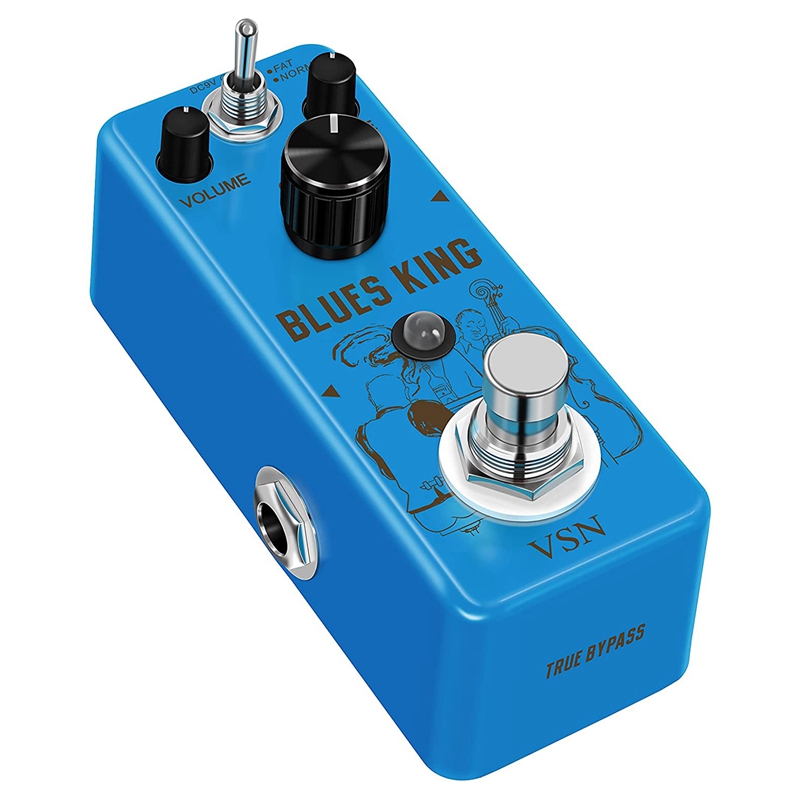 VSN Bluesy Guitar Pedal Blues Style Distortion Effect Pedal Fat &amp; Normal 2 Modes Wide Range Frequency Response