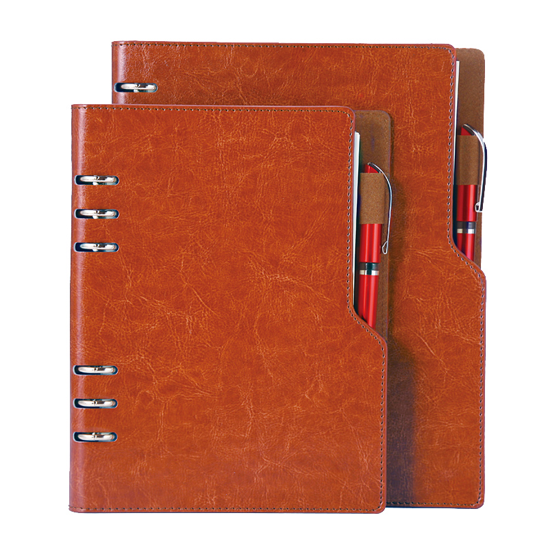 Anteckningsbok  a5 b5 läder bullet journal årsplanerare spiral agenda personlig dagbok pärm fickorganisatör för pappersvaror