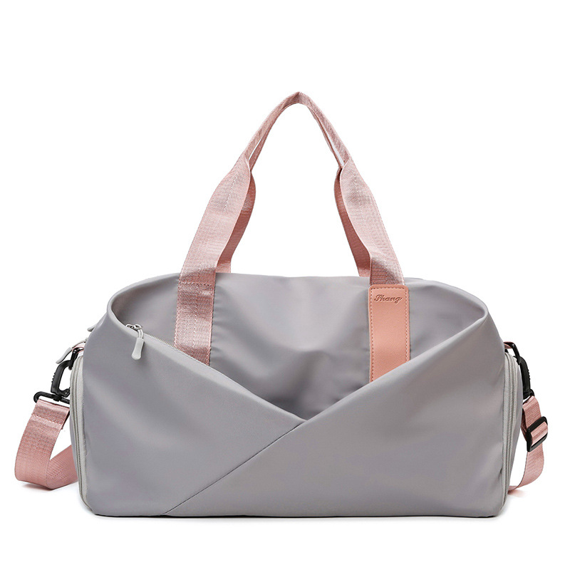 Dame sportsbag reise tørr våt bag håndvesker multifunksjonell svømmeveske skuldersekk helgetrening duffel yoga sko dagstursekk: Lys gul