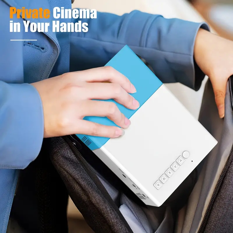 YG300 Entertainment Mini Projector, compatible with USB HD SD plug to connect to phone built-in speaker for indoor and outdoor