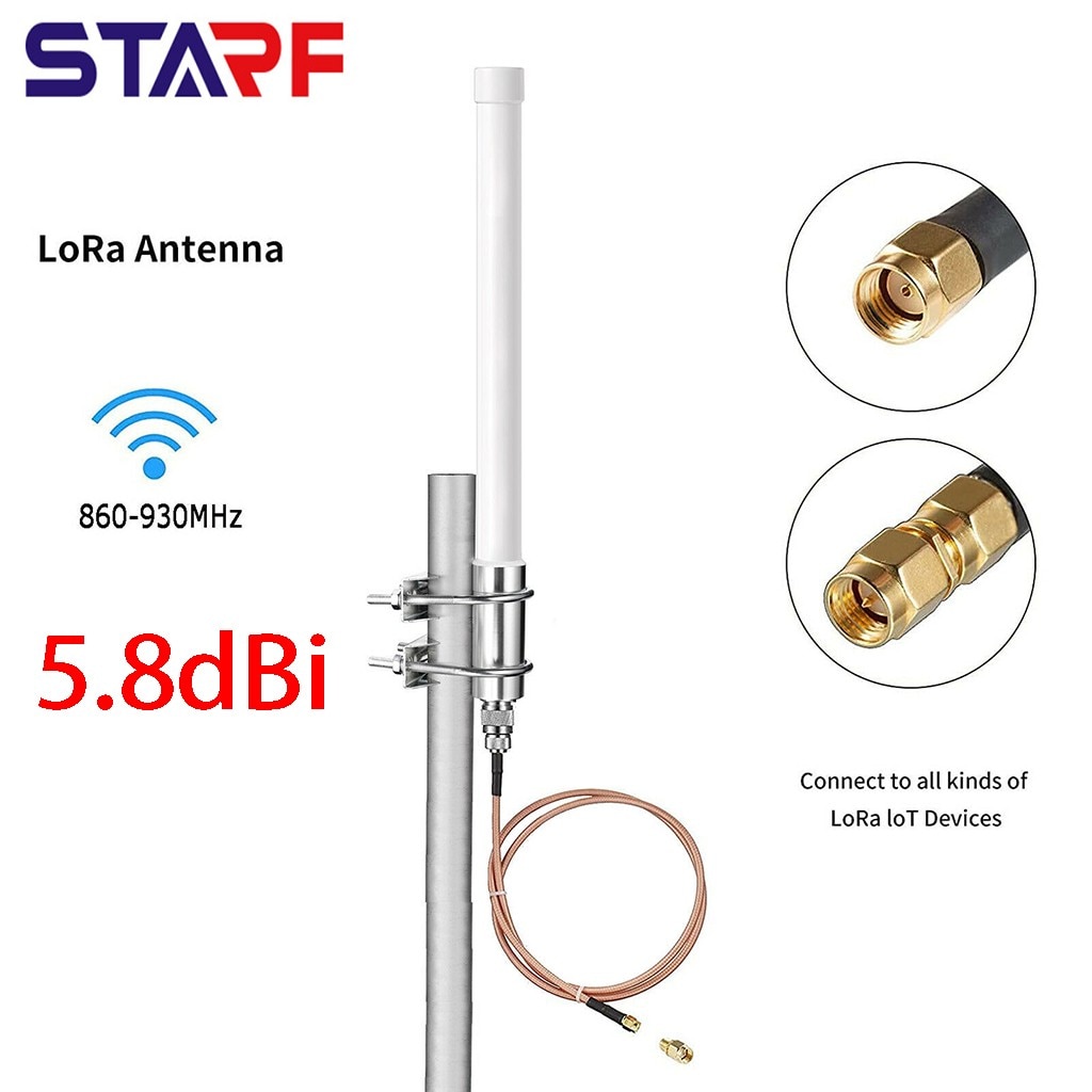Helium HNT Mining Antenna 860-930MHz For RAK 5.8 DBi Outdoor LoRa Omni Fiberglass Fiber Antenna Kit Helium Hotspot