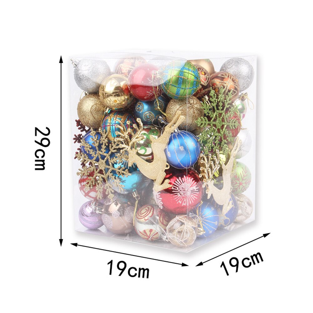 Shatterproof Christmas Ball Baubles Set Xmas Tree Hanging Decoration Pendant for Home Supplies Year