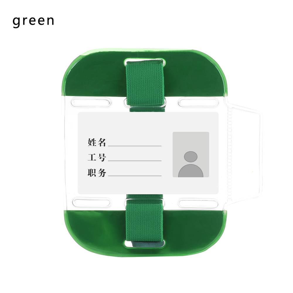 2020 przezroczyste etui na dowód osobisty powłoka ochronna widoczność opaska na ramię pokrowiec na karty karta pcv z długim rękawem materiały biurowe: zielony