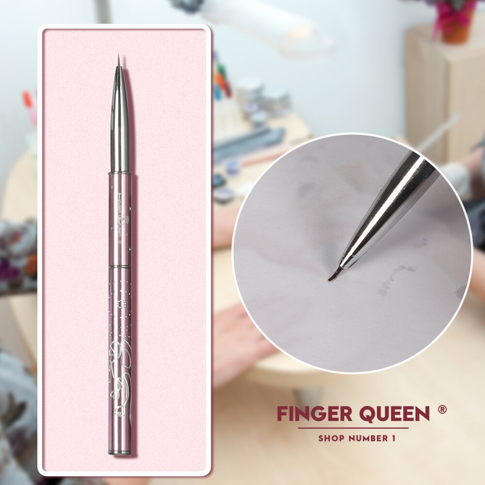 Kolinsky-pincel de Marta rosa para uñas, de tallado de cristal, de patrón 3D, suministros de uñas para equipos de Ail: B065-0000
