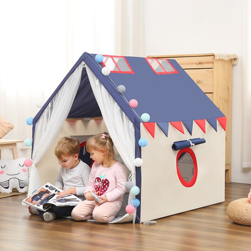 Tenda da castello per bambini all'aperto coperta Oversize per bambini pieghevole Playhouse portatile finta Play House tenda portatile Ocean Balls Pool