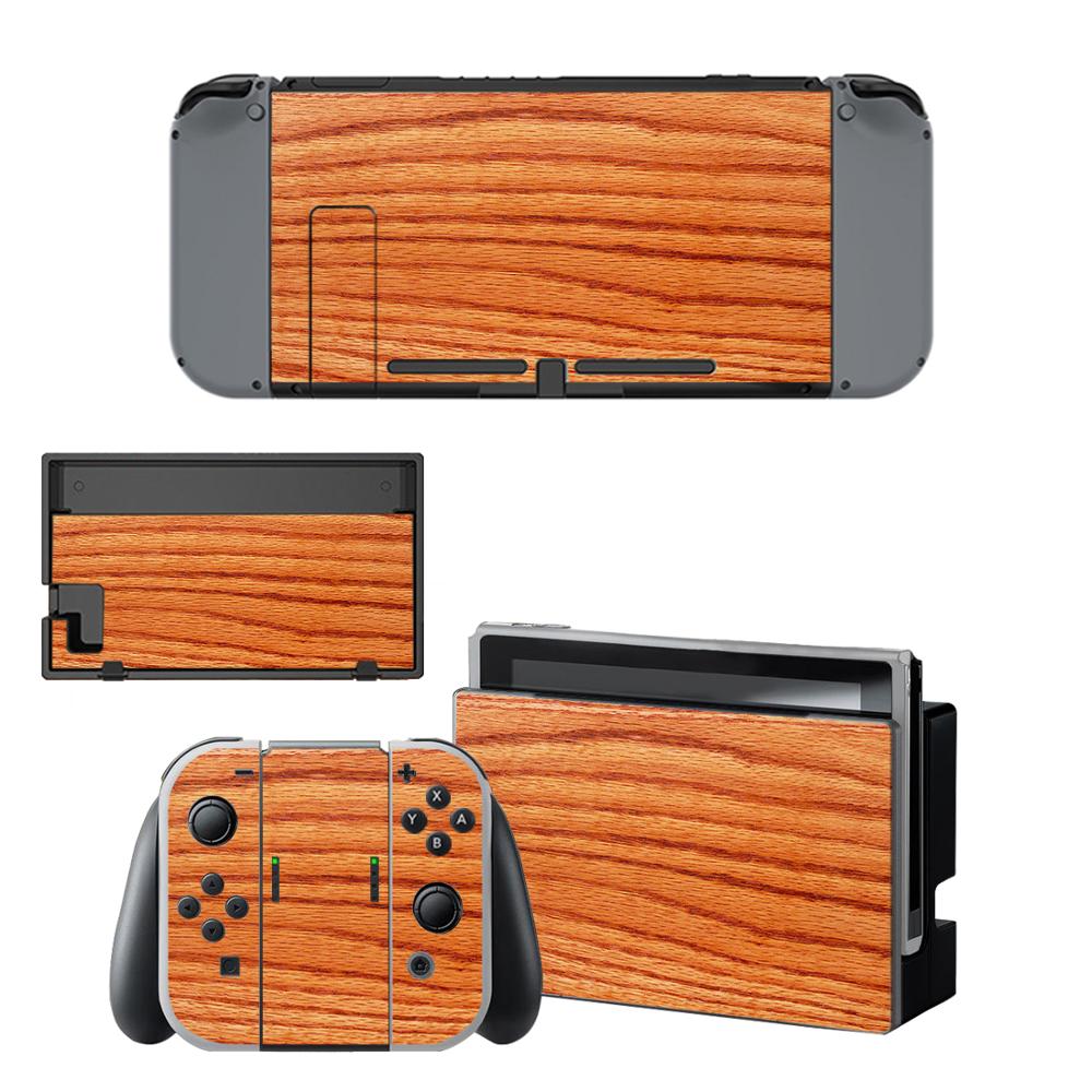 12 arten Holzmaserung Stil Vinyl Aufkleber Haut Aufkleber Für Nintendo Schalter NS NX Konsole Protector Spiel Accessoriy NintendoSwitch: Style 12