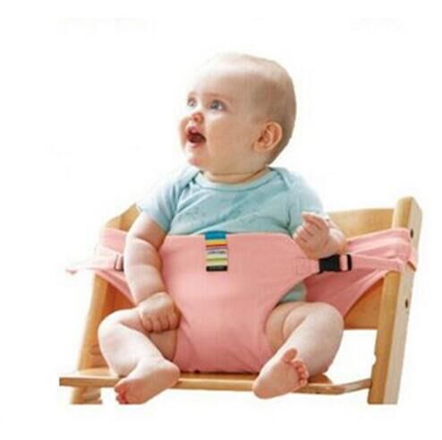 Babystol bærbart spædbarnsæde produkt spisestue frokoststol / sikkerhedssele, der fodrer højstolssele baby foderstol  #62: Lyserød