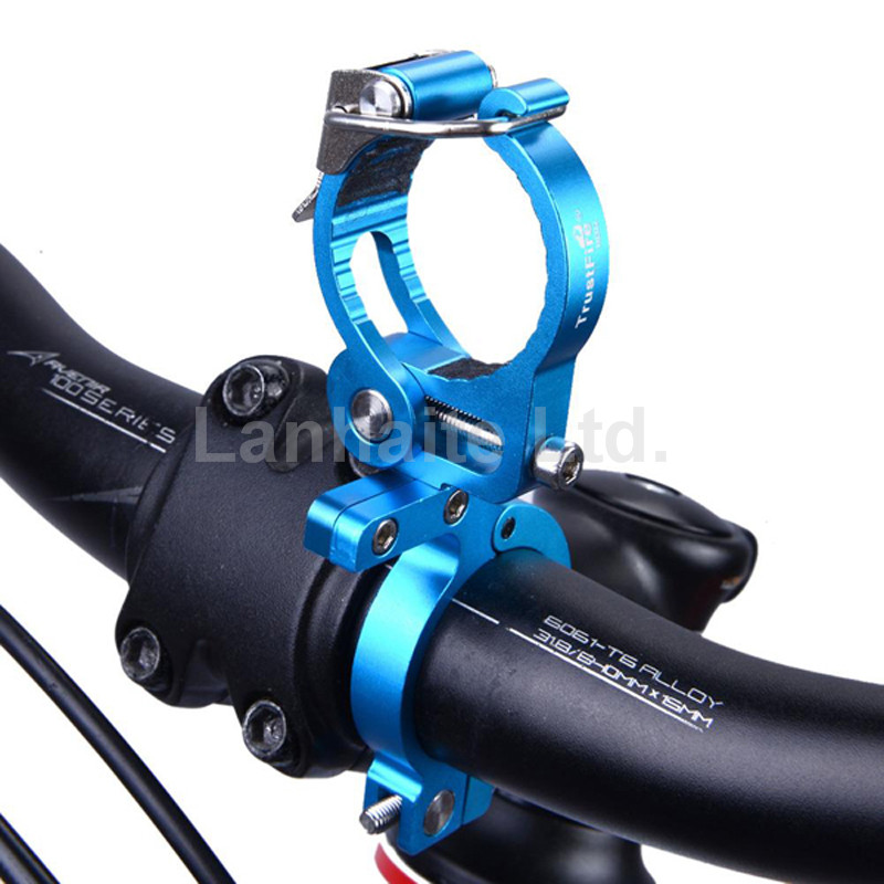 Trustfire  he02 aluminiumslegering cykelstyr lysophæng til lommelygter - blå