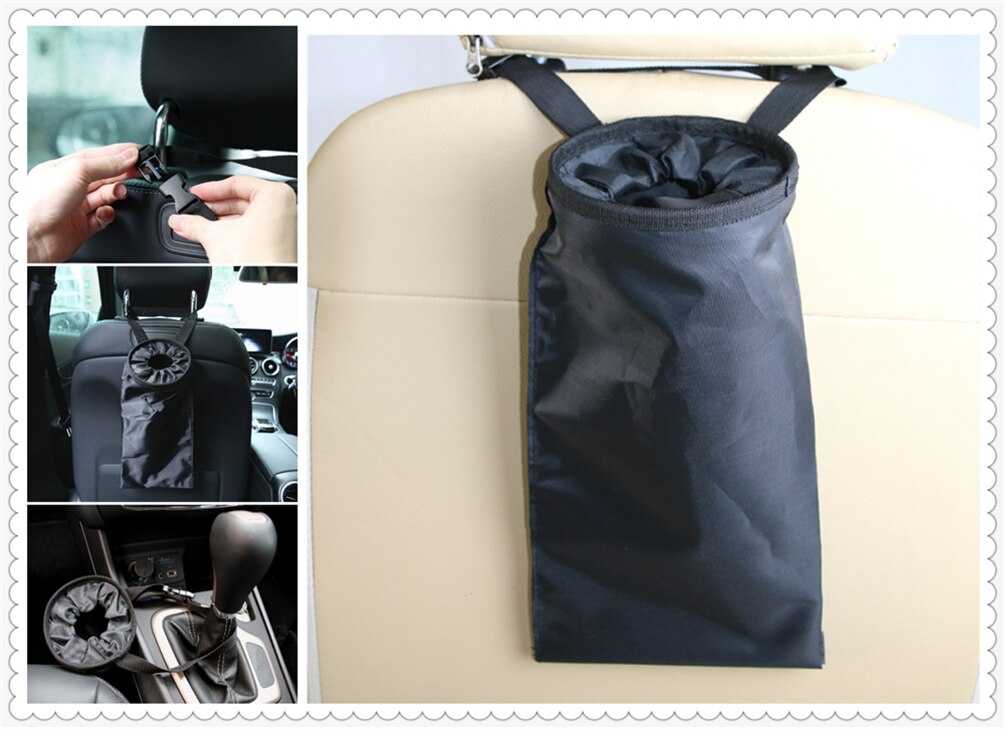 Car Interior portable trash garbage bag Seat back storage box for Chevrolet Aveo Lexus IS300 Nissan 350z