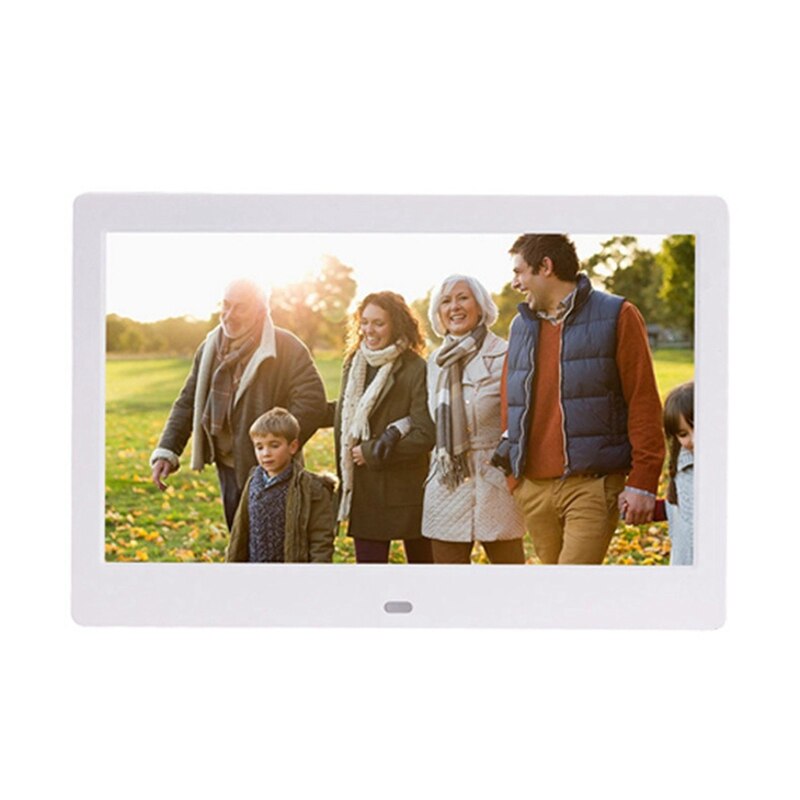 10.1Inch Digital Photo Frame HD 1024X600 LED Electronic Picture Frame Music Movie Video Player Function: white / US plug