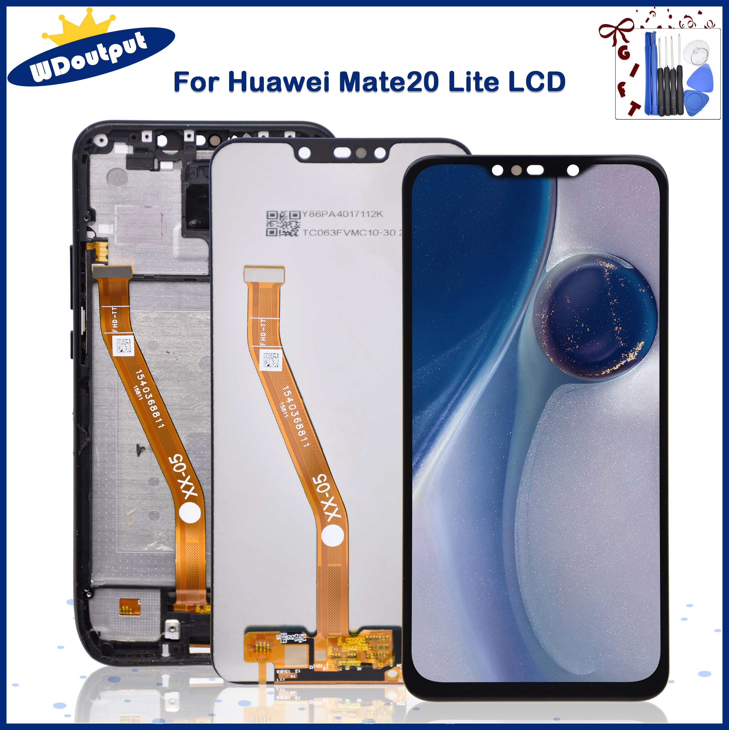 6.3 &#39;&#39;Original Lcd Display Voor Huawei Mate 20 Lite Lcd Voor Huawei Mate 20 Lite Scherm Lcd Touch digitizer Vergadering + Frame