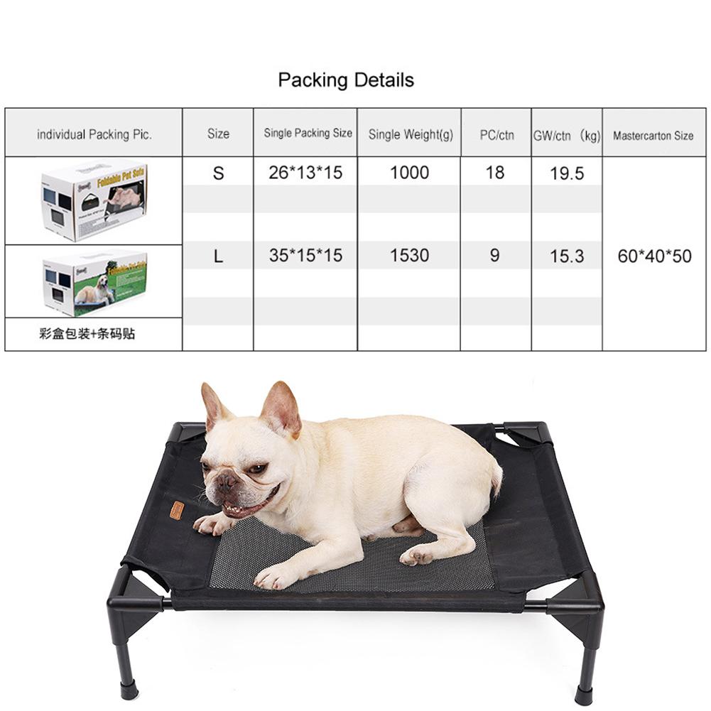 Pet Raised Bed Indoor Elevated Pet Cot Raised Cat Cots Outdoor Pet Bed with with Breathable Mesh for Large Medium Small Dogs