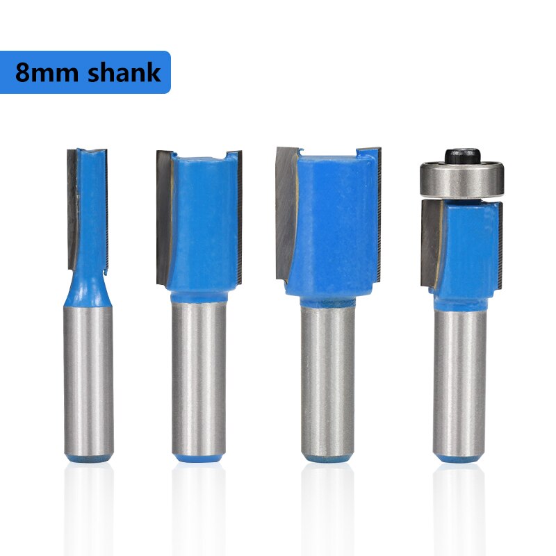 XCAN Flush Trim Pattern Router Bit 1/4''(6.35mm) 8mm Shank Woodworking Straight Milling Cutter