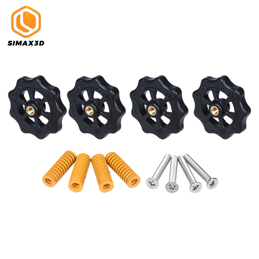 3D Printer Parts Heatbed Spring Leveling Kit Adjustment Nut Springs Screw Heated Bed Kit for Ender 3 CR10 MK3 Hotbed