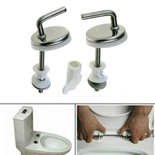 2pcs Toilet Seat Hinge Flush Toilet Cover Mounting Connector Toilet Lid Hinge Mounting Fittings Replacement Parts