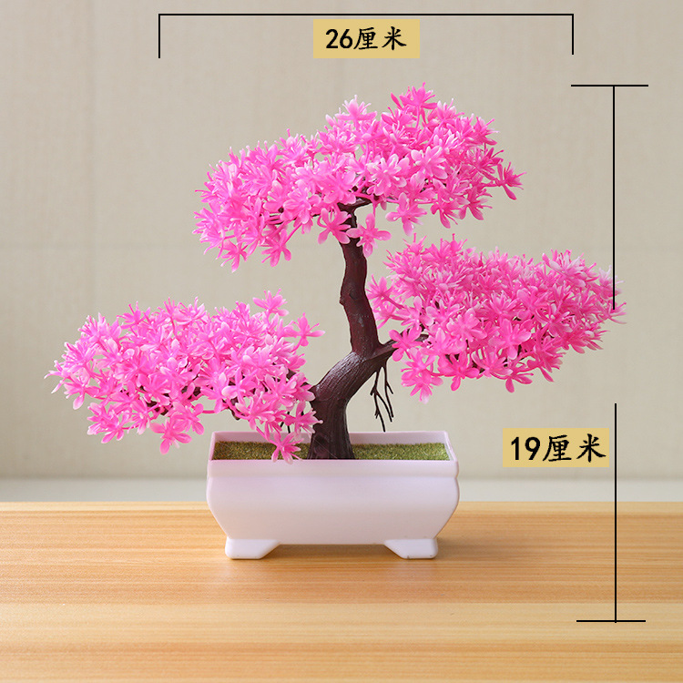 1pc Künstliche Pflanzen Bonsai Kleine Baum Simulation Pflanzen Gefälschte Blumen Tisch Topf Ornamente Hause Dekoration Hotel Garten Decor: Brown