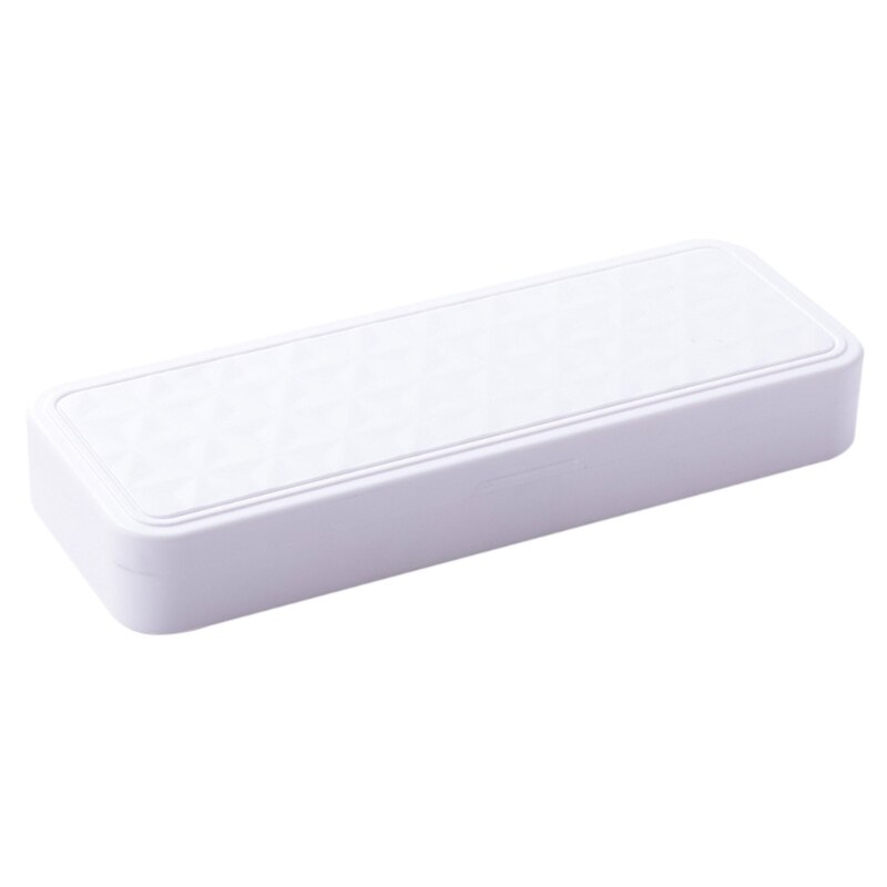 Double Layer Pencil Box Large Capacity Pen Box Storage Stationery School Office Supplies Kids Students: White