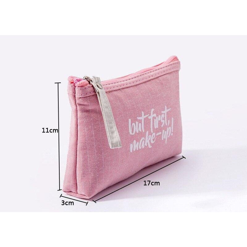 Sac à cosmétiques de voyage multifonction pour femmes, trousse de maquillage, bourse à fermeture éclair, de beauté, avec lettres imprimées