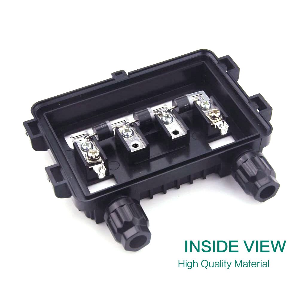 Solar Junction Box IP65 Photovoltaic Connecting Box with 3 Diodes Solar for Photovoltaic Solar Panel 200W - 250W