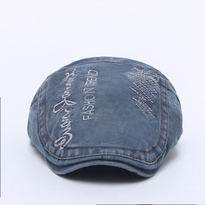 3 farbe Frühjahr Sommer Jeans Baskenmütze Hüte für Männer Frauen Casual Unisex Denim Baskenmütze Kappe Ausgestattet Sonne Cabbie ivy Flache Kappe