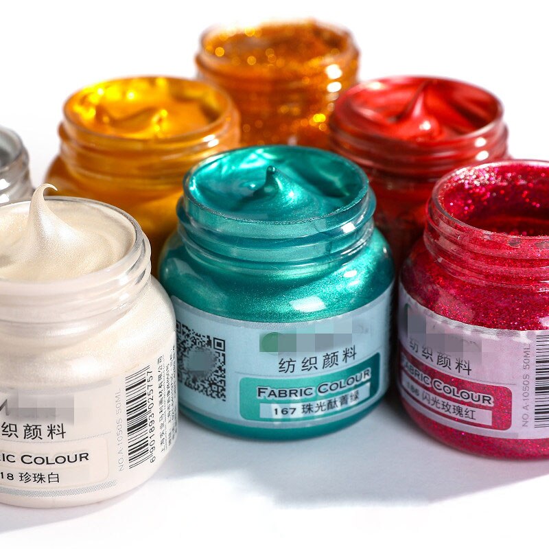 60ml Acrylic Paint Textile Fiber Pigments T-shirt Doodle Diy for Statuary Coloring DIY Hand Clothes Painted Graffiti Pigments