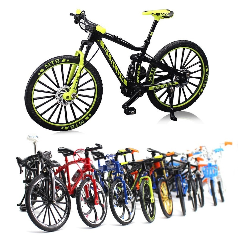 Mini 1:10 Legering Fiets Model Diecast Metalen Vinger Mountainbike Racing Speelgoed Bocht Road Simulatie Collectie Speelgoed Voor Kinderen