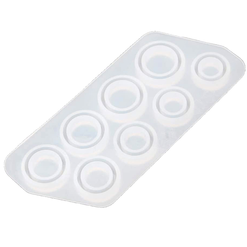 Flade ringe skimmel samling håndlavede diy smykker gør ring silikone skimmel krystal epoxy forme