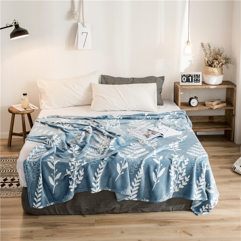 LREA High Density adult coral fleece blanket for плед winter cover on the bed warm travel comfortable and soft throw: 180x200cm